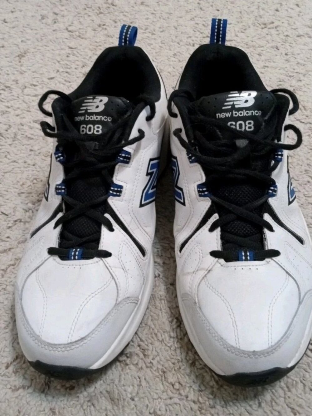 New Balance 608 Men's Size 12 Running Athletic Shoe Sneaker White Leather - Picture 2 of 9